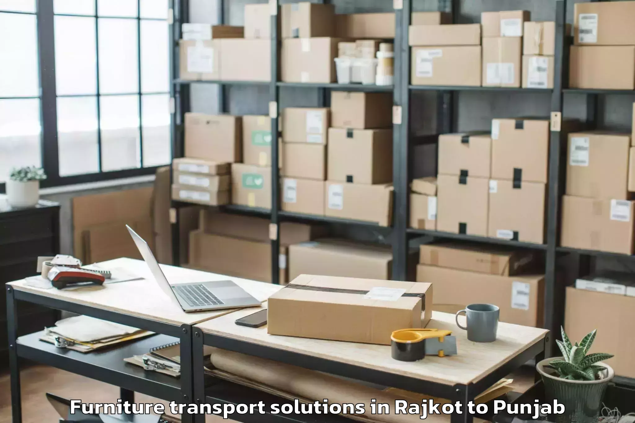 Hassle-Free Rajkot to Ghanaur Furniture Transport Solutions